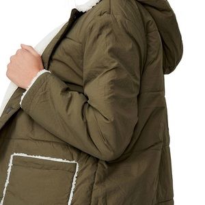 Cotton:On cabin fleece explorer jacket in sage green